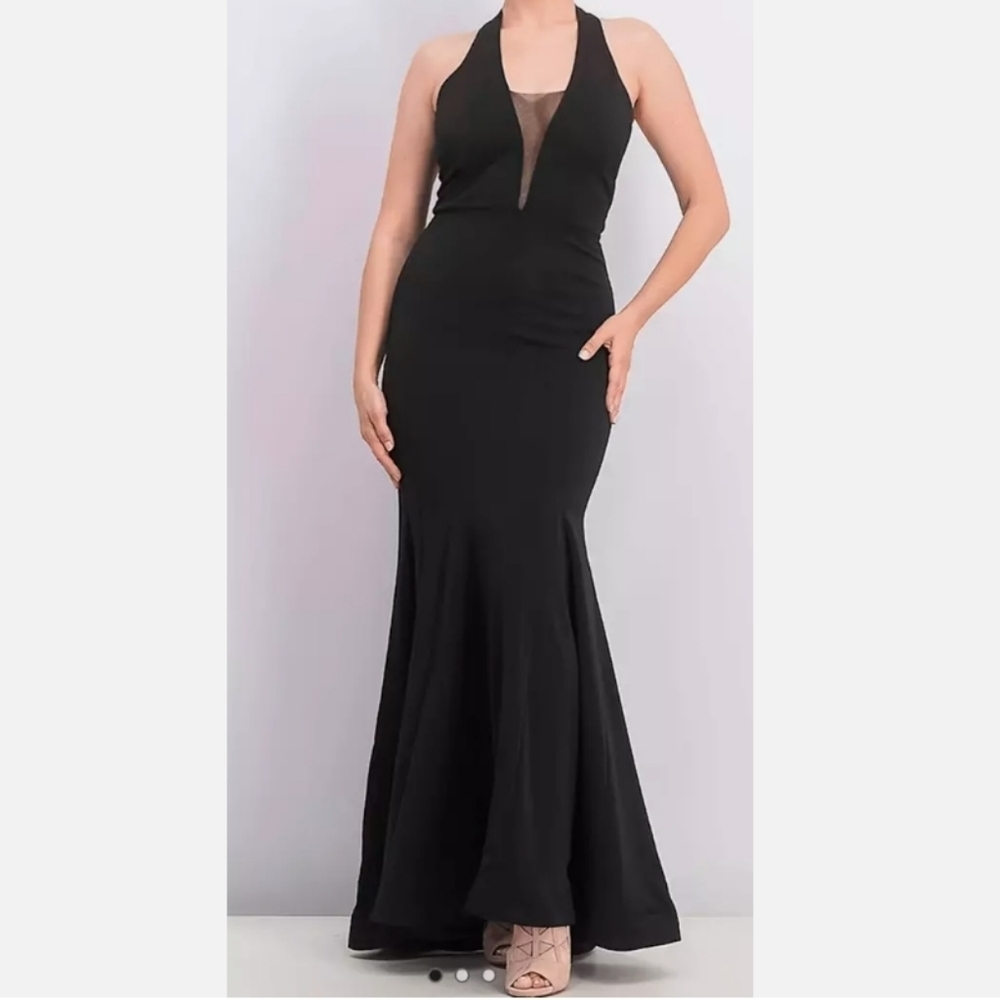 JUMP  Junior Halter Racerback Gown, Black,NWT Size 9/10